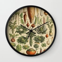 Vegetable Chart Wall Clock