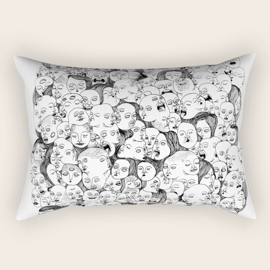 Faces Rectangular Pillow
