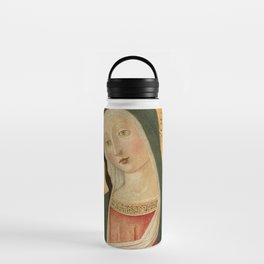 Madonna and Child with Saint Jerome and Saint Bernardino of Siena by Benvenuto di Giovanni Water Bottle