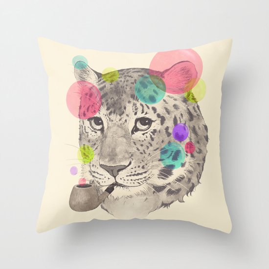 leopard changes his spots Throw Pillow