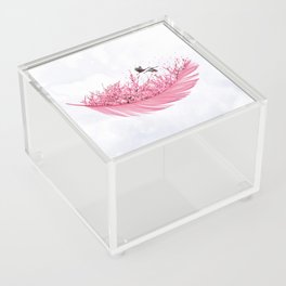 Sakura Feather • Pink Feather I Acrylic Box