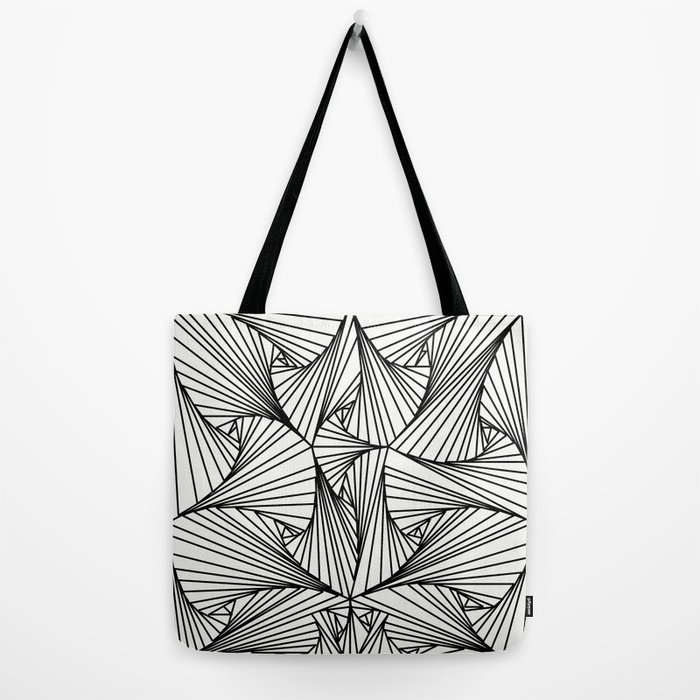 Buy Illusion Lines Repeating Ellipse Cotton Canvas Tote Bag Grocery  Shopping at