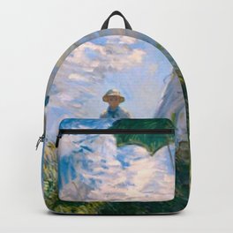Woman With A Parasol Claude Monet Backpack