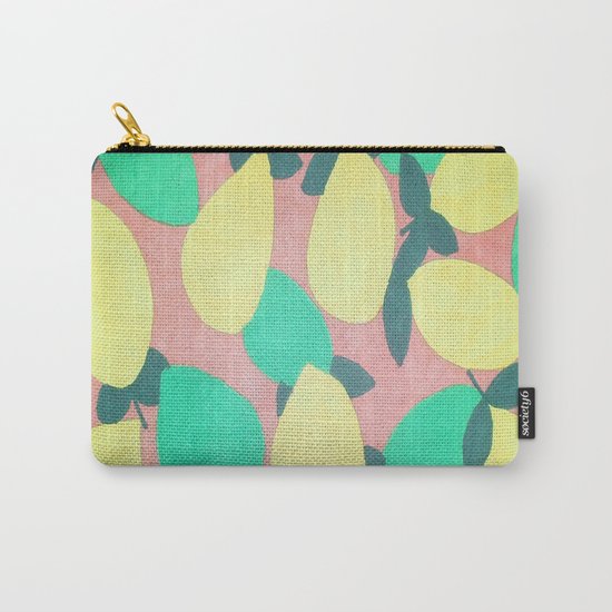 Lemony Fresh Citrus Pattern Carry-All Pouch