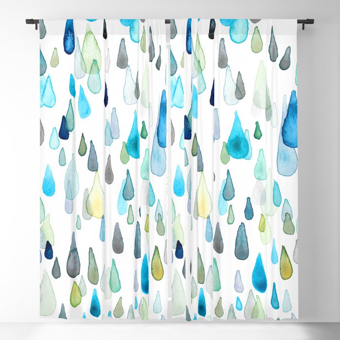 Raindrops Blackout Curtain