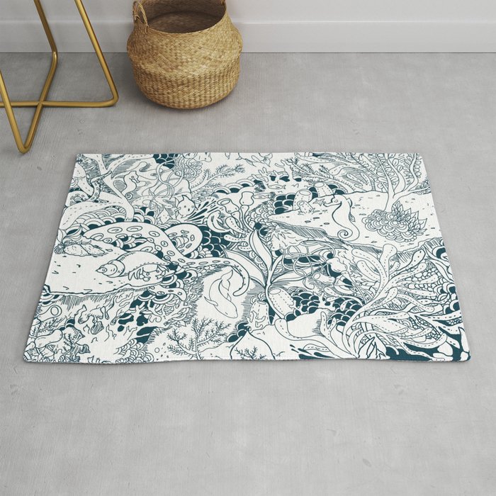 Community Sea Life Rug By Youngartdesignstudio Society6 Community Sea Life Rug By