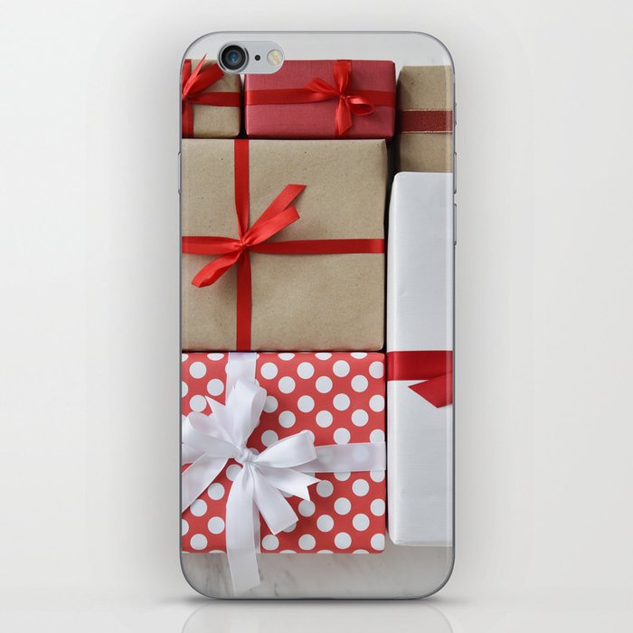 Holiday Wrapped Christmas Gifts iPhone Skin