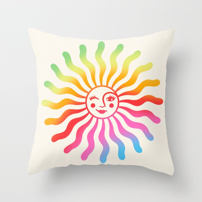 Pride Sun Throw Pillow