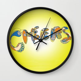 Cheers Wall Clock | Creative, Ink, Patterns, Painting, Pen, Happy, Abstract, Kandusjohnson, Digital, Penandink 