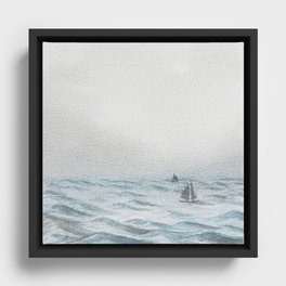 foggy peace ocean Framed Canvas