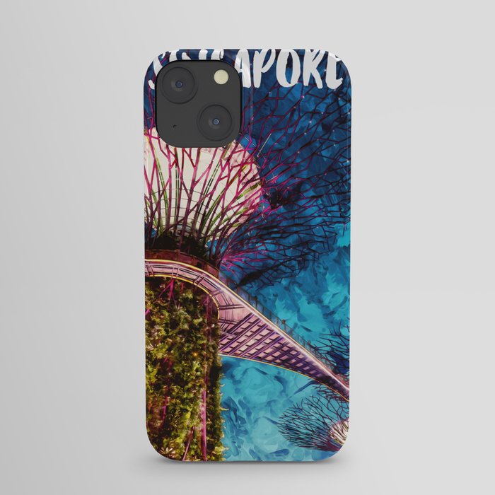 Singapore Asia city watercolor iPhone Case