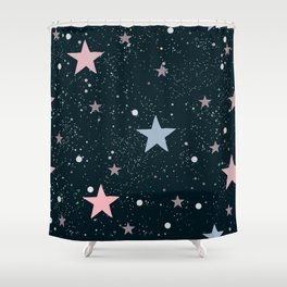 Cute Seamless Pattern with stars Shower Curtain