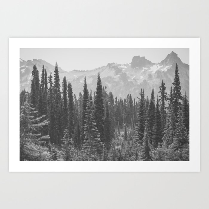 Escape to the Wilds - Black and White Nature Photography Art Print by