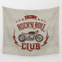 Rock 'n Roll Motorcycle Club Wall Tapestry
