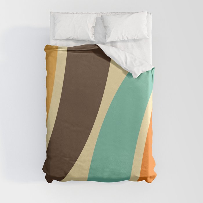 Abstract colorful retro style arches Duvet Cover