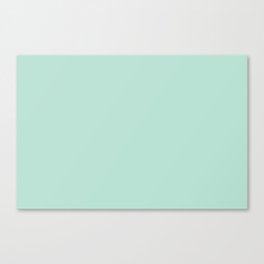 Light Aqua Green Solid Color Pantone Honeydew 12-5808 TCX Shades of Blue-green Hues Canvas Print