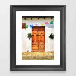 Door, Holy Week - Chiapas, Mexico Framed Art Print