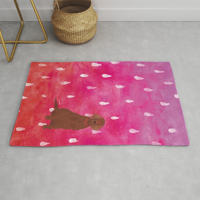 Irish Setter Watercolour Rug