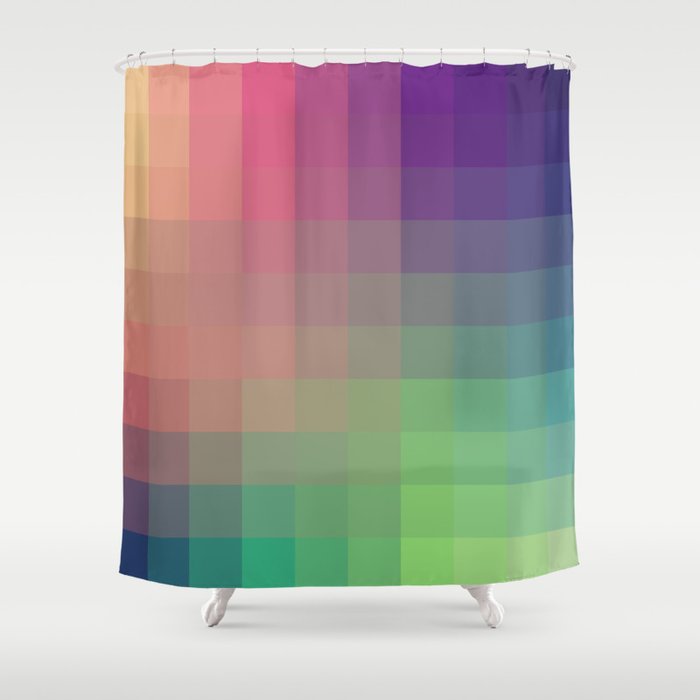 Abstract Rainbow Turehu Shower Curtain