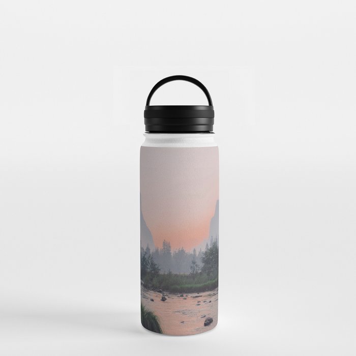 Yosemite Valley Sunrise Pretty Pink Water Bottle