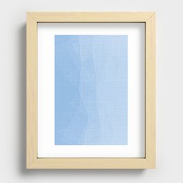 A Touch Of Indigo Soft Geometric Minimalist Recessed Framed Print