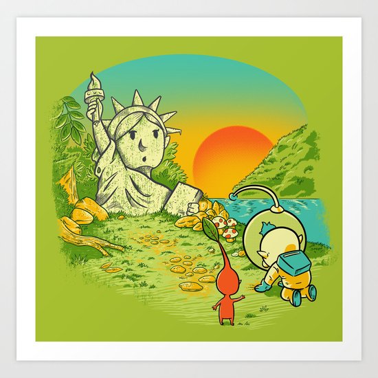 Planet of the Pikminis Art Print