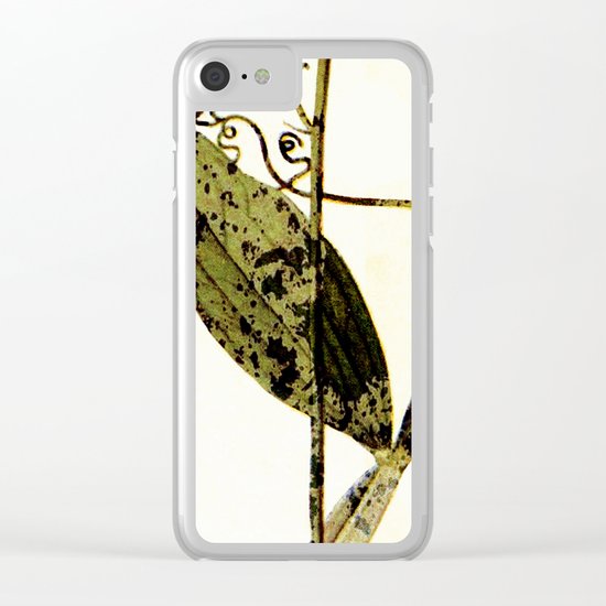 modern sweet peas Clear iPhone Case
