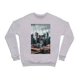 New York City Brooklyn Bridge and Manhattan skyline Crewneck Sweatshirt