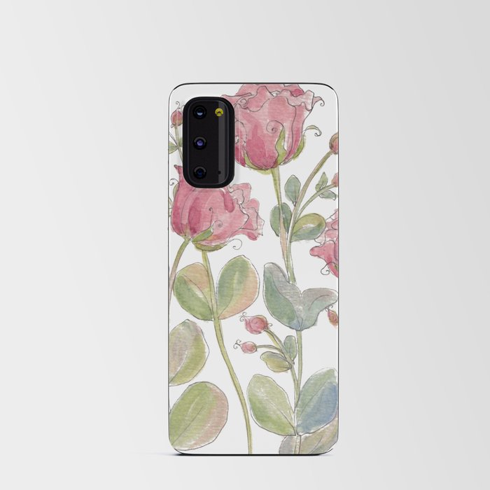Rose Pink Lisianthus Flowers Android Card Case