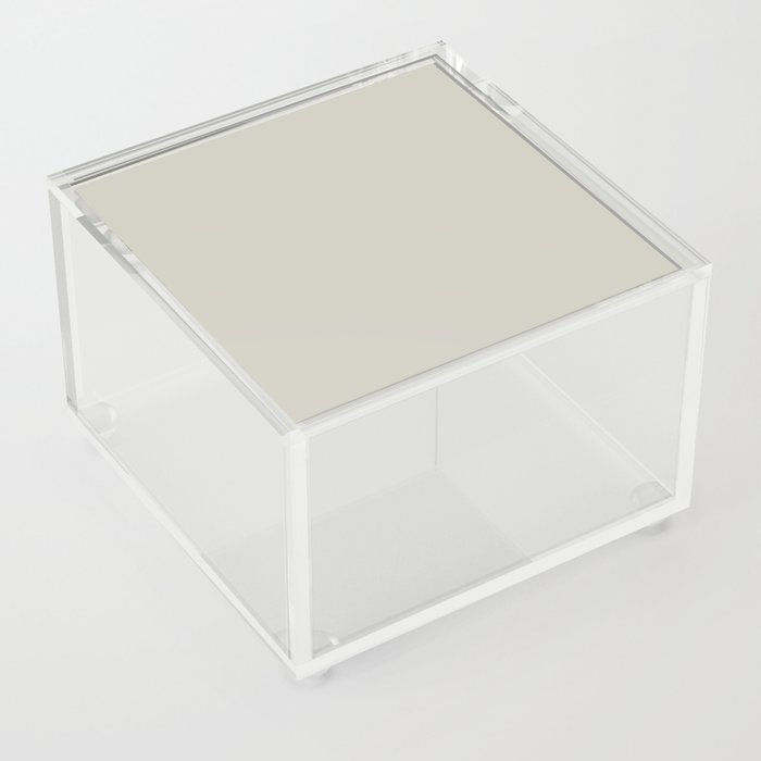 Ultra Pale Green Gray Solid Color Pairs PPG Metallic Mist PPG1032-1 - One Single Shade Hue Colour Acrylic Box