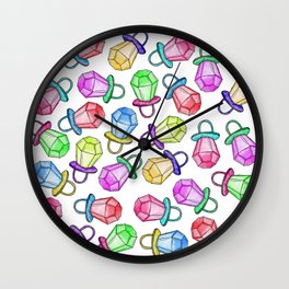 Retro 80's 90's Neon Colorful Ring Candy Pop Wall Clock