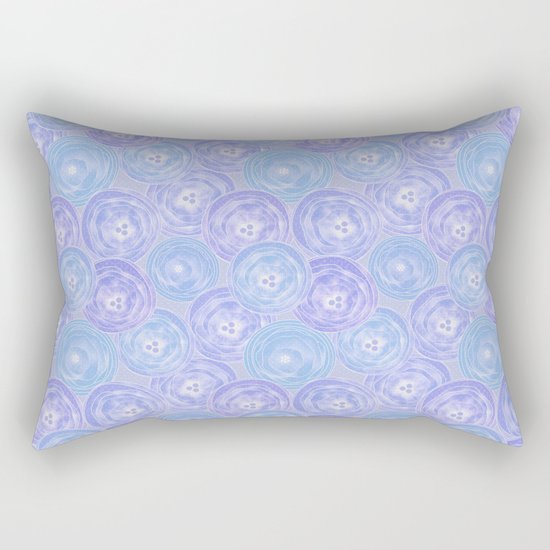 Blue and lilac anemones . Rectangular Pillow