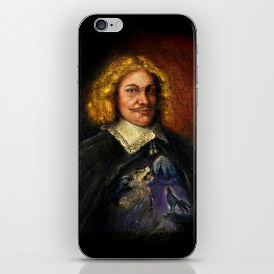 Portrait of a Sweet Dude Rockin a Sweeter than Hell Wolf Shirt iPhone & iPod Skin