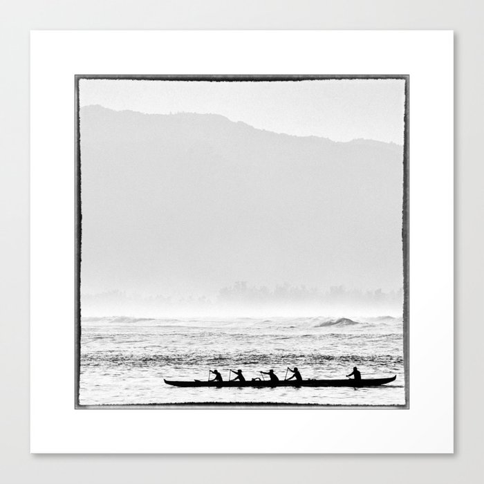 USA, Hawaii, Outrigger Canoe at Haleiwa Canvas Print