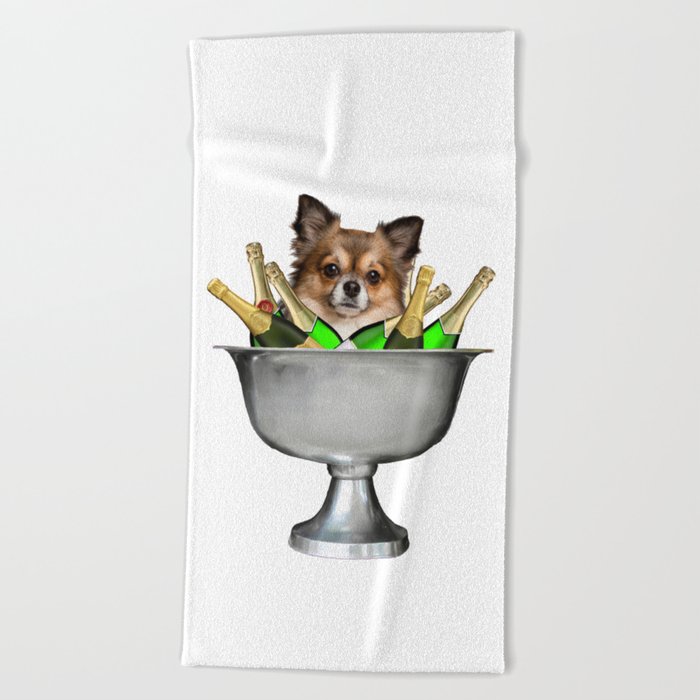 Chihuahua Dog - Campange Cooler Wine Bottles Beach Towel