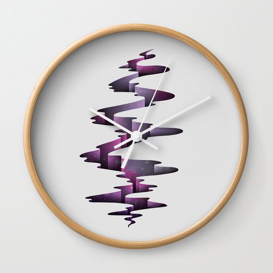 Tectonic Wormhole Wall Clock