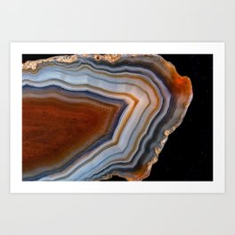 Layered agate geode 3163 Art Print