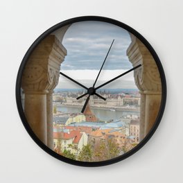 Fisherman's Bastion Budapest Hungary view Wall Clock