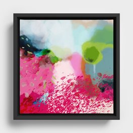 pink landscape Framed Canvas