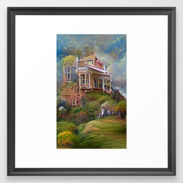 House On Green Hill Framed Art Print