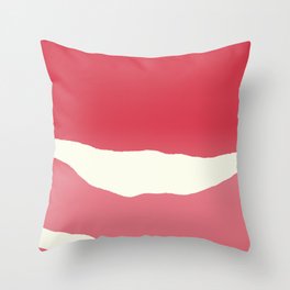 Rose Pink Wave Throw Pillow