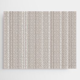 Ethnic Spotted Stripes in Beige Stone  Jigsaw Puzzle