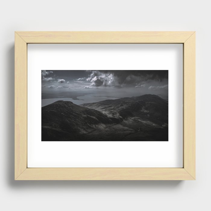 Mountain view of the Ring of Kerry, Ireland Landscape Art Print Recessed Framed Print