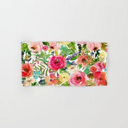 Floral Garden Collage Hand & Bath Towel