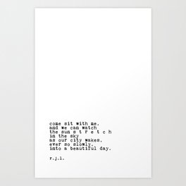 Typewriter Thoughts #1 - s t r e t c h Art Print