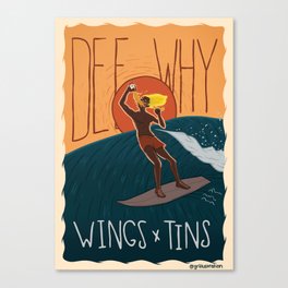 Dee Why Wings x Tins Canvas Print