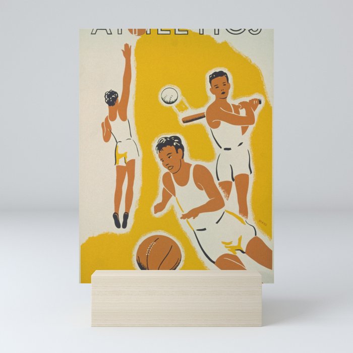Vintage athletics poster Mini Art Print