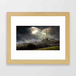 Sunset Castle Framed Art Print