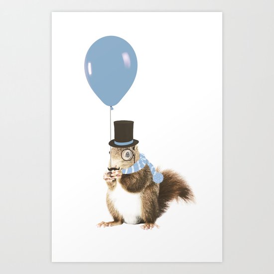party squirrel Art Print