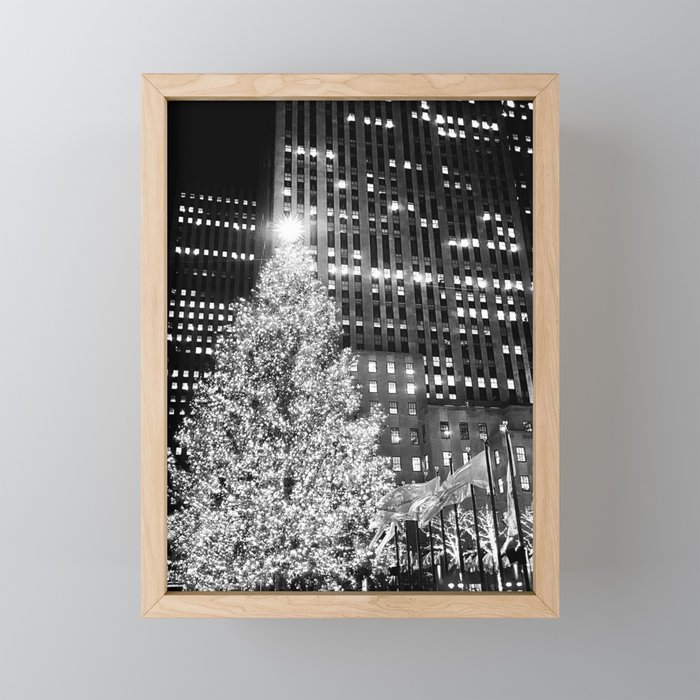 Rockefeller Christmas Tree Framed Mini Art Print